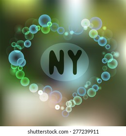 new york city blurred background. banner design. vector illustration