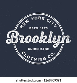 New York City Brooklyn - Aged Tee Design For Printing