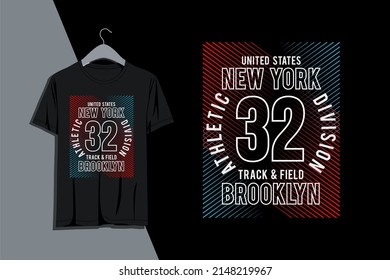 New York City. Brooklyn typography design to print on t-shirts