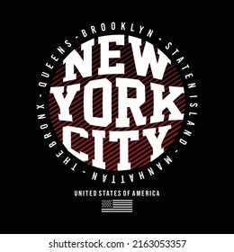 New york city brooklyn, typography graphic design, for t-shirt prints, vector illustration