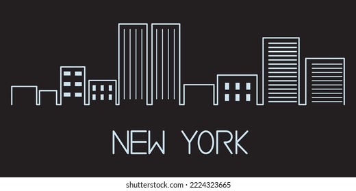 new york city buildings vector design illustration