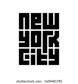 New York City Calligraphy Logo Black Stock Vector (Royalty Free ...