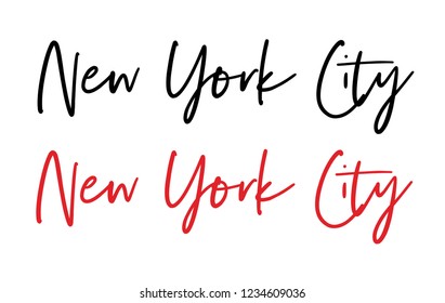 New York City calligraphy vector