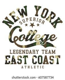 New York City camouflage background graphic design vector art
