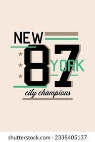 new york city champions,t-shirt design fashion vector