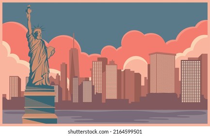 new york city cityscape scene