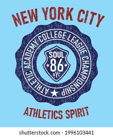 New York City College sports Athletic Academy graphic design