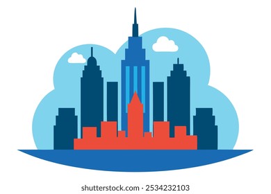 New York City Colorful Vector Art.