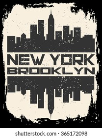 New York City concept. Logo. Label. T-shirt design. NYC. Creative poster design.