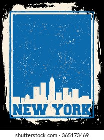 New York City concept. Logo. Label. T-shirt design. NYC. Creative poster design.