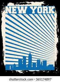 New York City concept. Logo. Label. T-shirt design. NYC. Creative poster design.