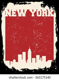 New York City concept. Logo. Label. T-shirt design. NYC. Creative poster design.