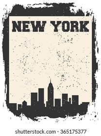 New York City concept. Logo. Label. T-shirt design. NYC. Creative poster design.