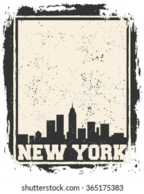 New York City concept. Logo. Label. T-shirt design. NYC. Creative poster design.