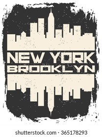 New York City concept. Logo. Label. T-shirt design. NYC. Creative poster design.