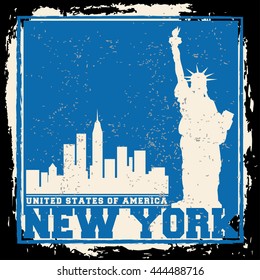 New York City concept. Logo. Label. T-shirt design. NYC. Creative poster design.