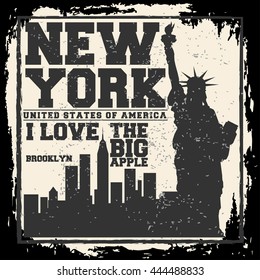 New York City concept. Logo. Label. T-shirt design. NYC. Creative poster design.