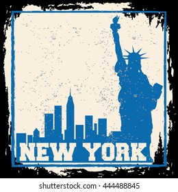 New York City concept. Logo. Label. T-shirt design. NYC. Creative poster design.