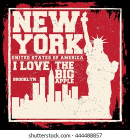 New York City concept. Logo. Label. T-shirt design. NYC. Creative poster design.