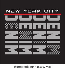 new york city denim typography for print t shirt