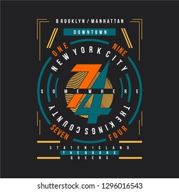 new york city design graphic typography t shirt and other use