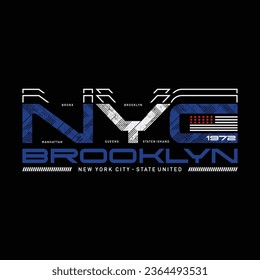 New York city design for t-shirt. NYC, Brooklyn tee shirt print. typography graphics for apparel. vector illustraion