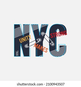 New York city design for t-shirt.Typography graphics for apparel. Vector