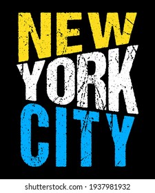 tipografía de diseño de ciudad de nueva york para camiseta impresa