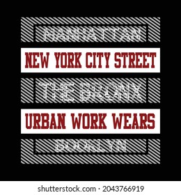 new york city design typograpy vector illustration for print