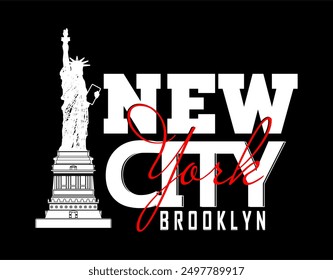 new york city design vector for print t shirt