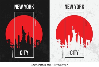 New York city global cultural t shirt design vector template