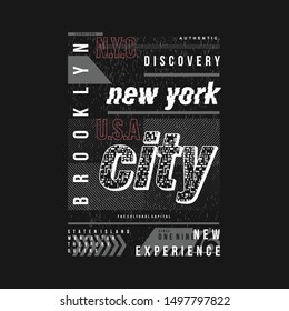 new york city graphic abstract typography design t shirt