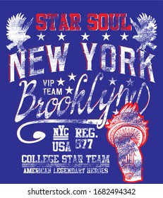 New york city graphic design vector art