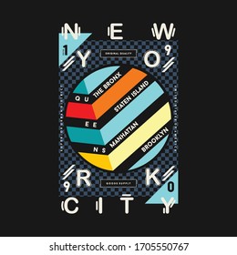 new york city graphic new design text frame typographic young urban t shirt print