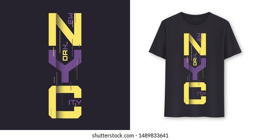 New York City graphic modern t-shirt vector design, typography.