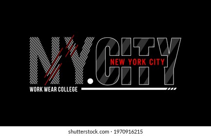 new york city graphic t shirt typography vector illustration. 
