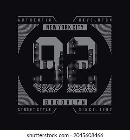 New york city graphic t shirt vector illustration