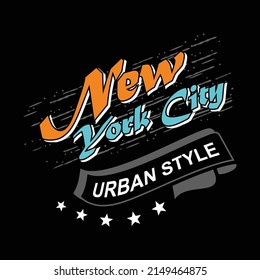 New york city graphic tees vector illustration design, vintage typography