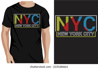 new york city graphic t-shirt design and template vector