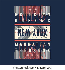 new york city graphic typography design t shirt for ready print and other use