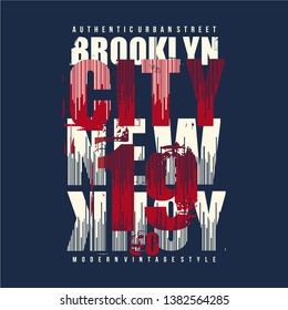 new york city graphic typography design t shirt for ready print and other use