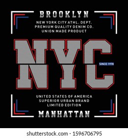 New york city graphic typography t shirt design, vector illustration