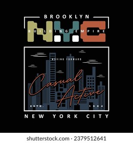 new york city graphic, typography vector, illustration, for print t shirt, modern style