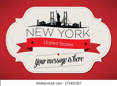 New York City Greeting Card Design Template