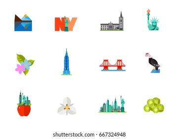 New York city icon set