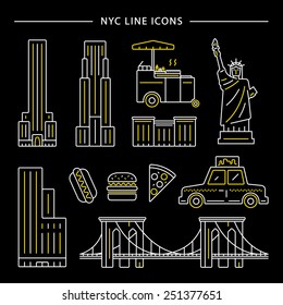 New York City Icon Vector Set Stock Vector Royalty Free Shutterstock