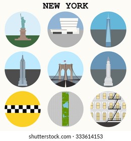 New York City icons - vector set eps10