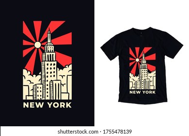 New york city illustration t shirt design