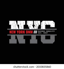 New york city,  illustration typography. perfect for t shirt design