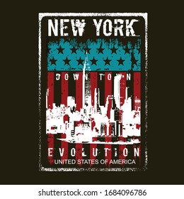 new york city images graphic t shirt for print vector illustration design